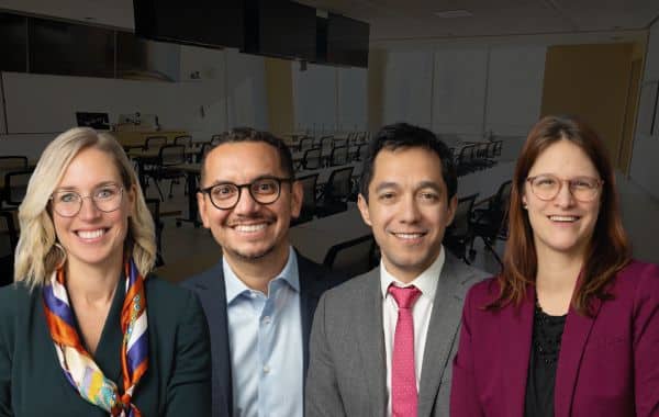 Recent McGill-HEC Montréal Executive MBA program graduates : Diego Mena Martínez, EMBA 2023, Director General of Quebec, Multiple Sclerosis Society of Canada Sebastian Ponce, EMBA 2023, Vice-President Network Planning and Alliances, Air Transat Marie-Sophie Tremblay, EMBA 2023, Vice-President Business Process Transformation, Agropur